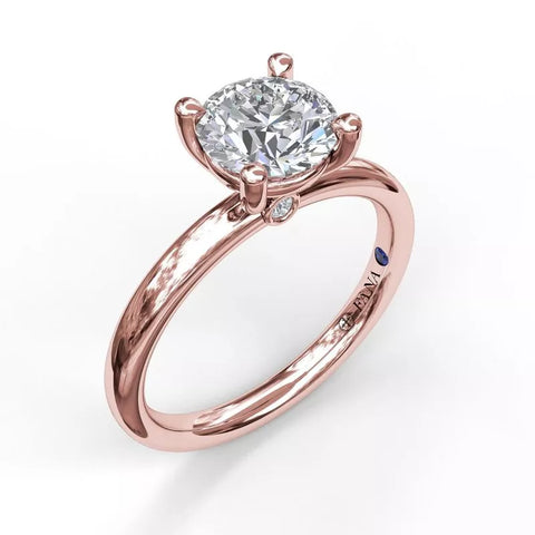FANA Classic Round Cut Solitaire Engagement Ring