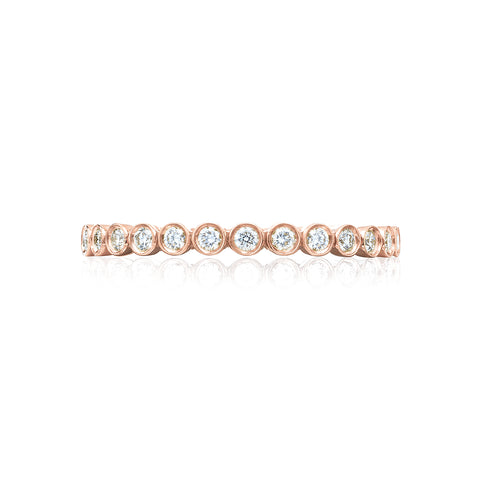 Tacori 18k Rose Gold Sculpted Crescent Diamond Wedding Band (0.2 CTW)