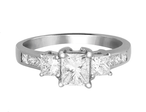 Complete White Gold Engagement Ring