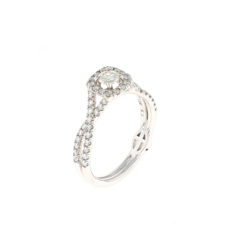 Cushion Halo Complete Engagement Ring (0.62 CTW)