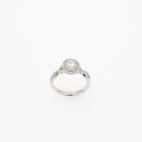 Oval Halo Complete Engagement Ring (0.69CTW)