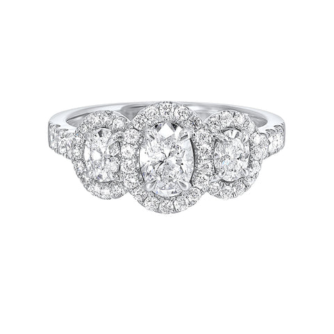 Three-Stone Complete Engagement Ring (1.44 CTW)