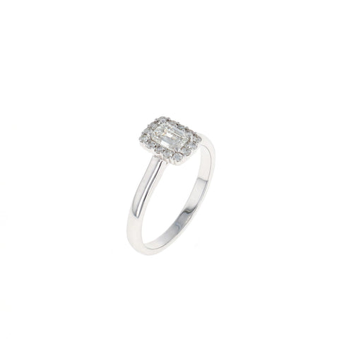 Emerald Halo Complete Engagement Ring (0.67CTW)