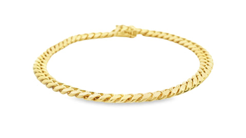 18K Solid Miami Cuban Link Bracelet