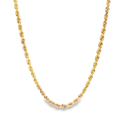 DIAMOND CUT ROPE CHAIN 22