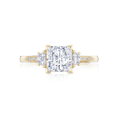Tacori 18k Yellow Gold Simply Tacori Princess Diamond Engagement Ring Setting   (0.34 CTW)