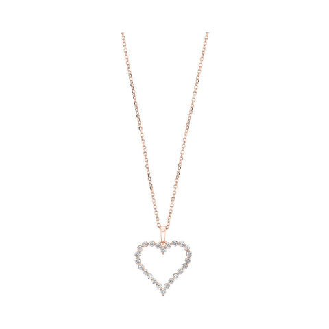 Diamond Open Heart Necklace 1/4, 1/2, or 1 CTW