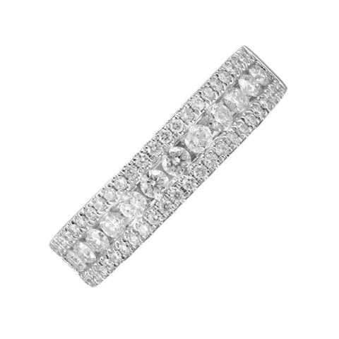 3 Row Multi Channel Diamond Band 1/2 CTW