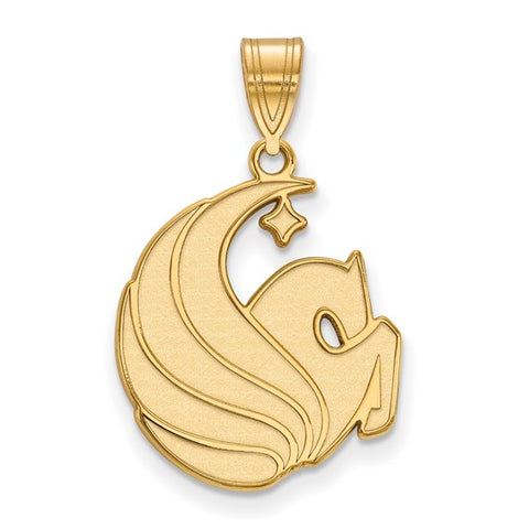 10k Gold LogoArt University of Central Florida Pegasus Large Pendant