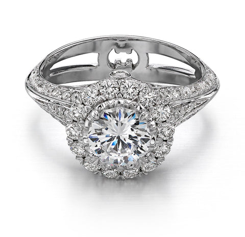 Christopher Designs Crisscut Engagement Ring Setting (0.93 CTW)