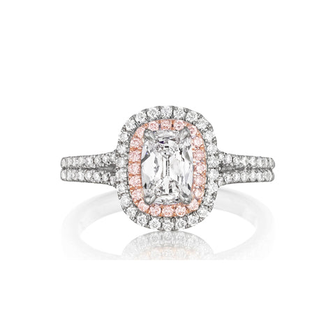 Henri Daussi Cushion Collection Diamond Ring Setting (0.40CTW)
