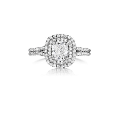 Henri Daussi Cushion Collection Diamond Ring Setting (0.40 CTW)