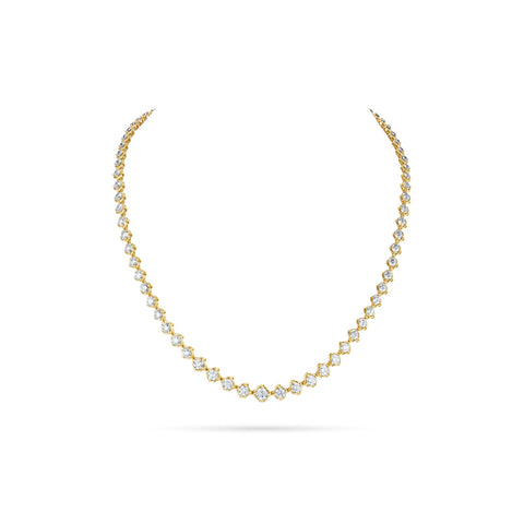 A Link Abbracci 10.34 ctw 18K Yellow Gold Graduated Diamond Necklace