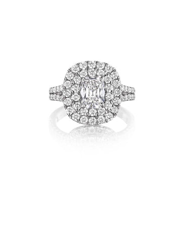 Henri Daussi Cushion Collection Diamond Ring Setting (1.20 CTW)