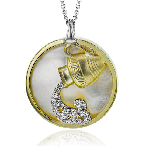 Zeghani Aquarius Zodiac Sign Constellation Pendant