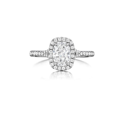 Henri Daussi Cushion Collection Diamond Ring Setting (2.15 CTW)