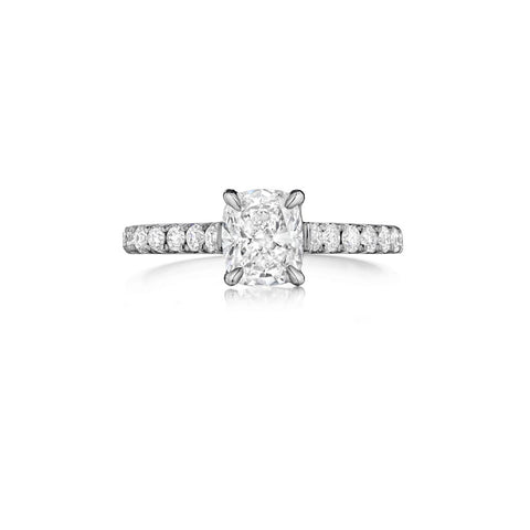 Henri Daussi Cushion Collection Diamond Ring Setting (0.40 CTW)