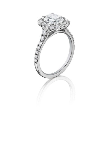 Henri Daussi Cushion Collection Diamond Ring Setting (0.80 CTW)
