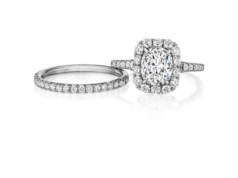 Henri Daussi Cushion Collection Diamond Ring Setting (0.80 CTW)