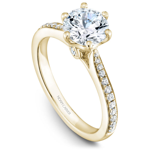 Noam Carver Yellow Gold 6-Prong Diamond Engagement Ring Setting (0.20 CTW)