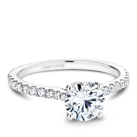 Noam Carver White Gold Diamond Engagement Ring Setting (0.38 CTW)