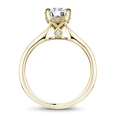 Noam Carver Yellow Gold Channel Set Diamond Engagement Ring Setting (0.27 CTW)