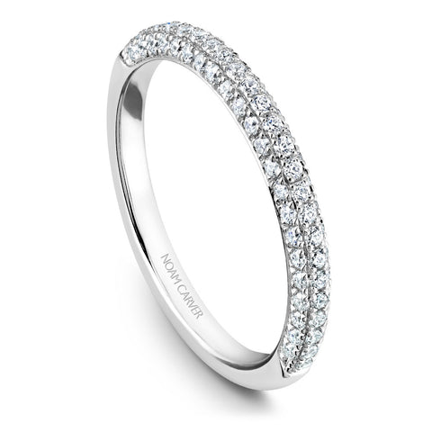 Noam Carver White Gold 3-Stone Diamond Engagement Ring Setting (0.99 CTW)