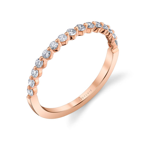 Sylvie Cerise Wedding Band Setting