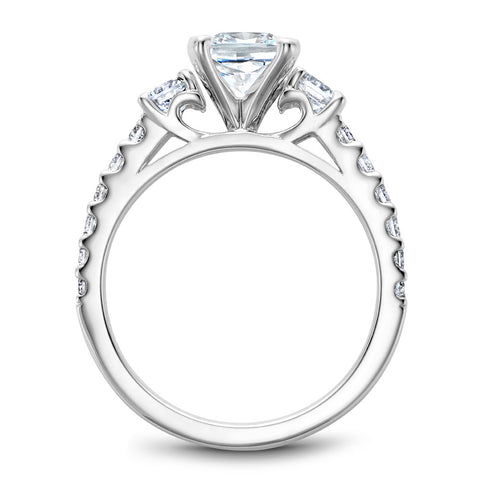 Noam Carver White Gold 3-Stone Diamond Engagement Ring Setting (0.70 CTW)