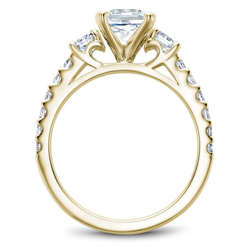 Noam Carver Yellow Gold 3-Stone Diamond Engagement Ring Setting (0.70 CTW)