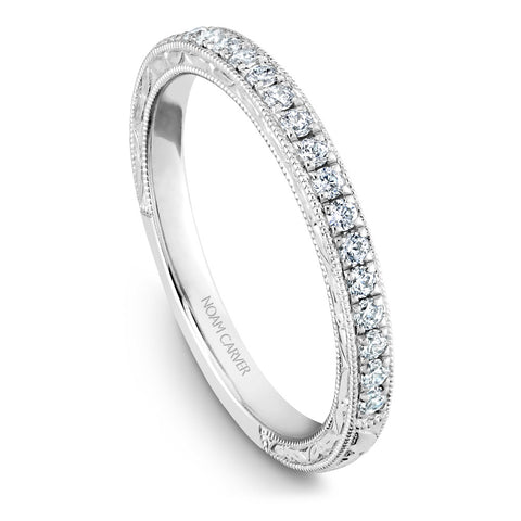 Noam Carver White Gold 3-Stone Diamond Engagement Ring Setting (0.66 CTW)