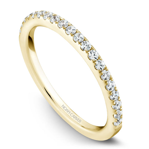 Noam Carver Yellow Gold 3-Stone Diamond Engagement Ring Setting (0.85 CTW)