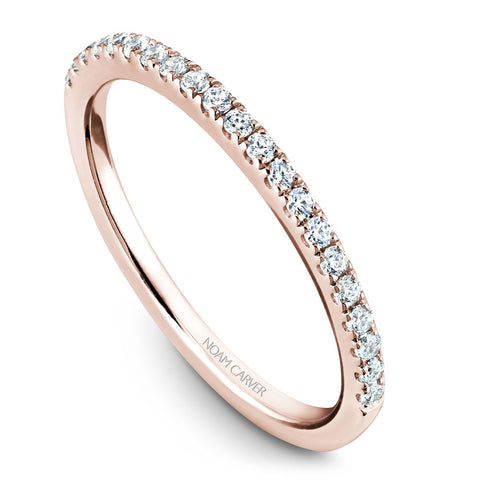 Noam Carver Rose Gold 3-Stone Diamond Engagement Ring Setting (0.51 CTW)