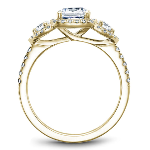 Noam Carver Yellow Gold 3-Stone Diamond Engagement Ring Setting (0.51 CTW)