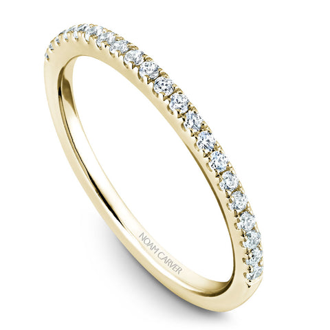 Noam Carver Yellow Gold 3-Stone Diamond Engagement Ring Setting (0.51 CTW)