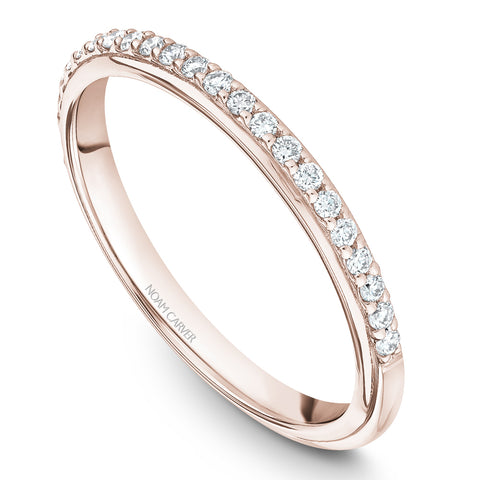 Noam Carver Rose Gold Vintage Diamond Engagement Ring Setting (0.06 CTW)