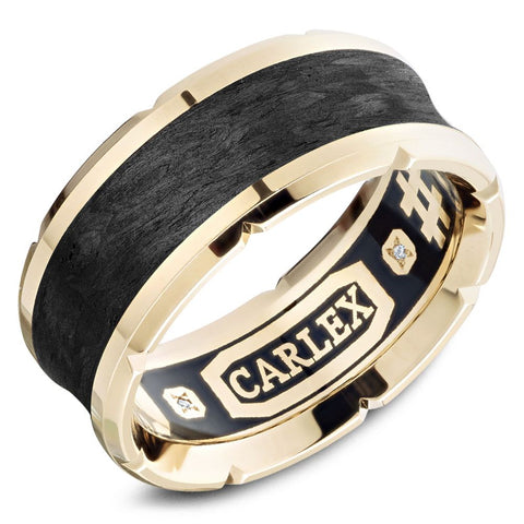 Carlex Black Enamel Interior Mens Band CX4-0013Y