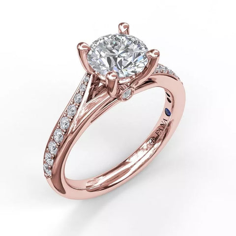 FANA Designer Split Band Engagement Ring