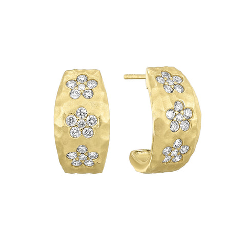 14k yellow gold diamond 3/4 ctw earring