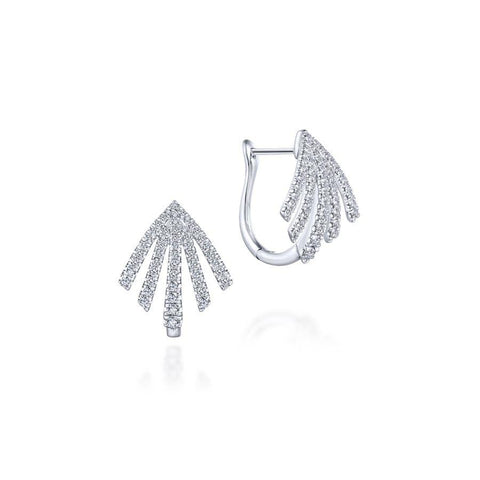 Gabriel & Co. Art Moderne White Gold Earrings (0.78 CTW)