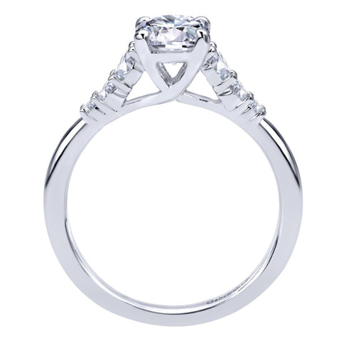 Gabriel Bridal Collection White Gold Straight Engagement Ring (0.25 ctw)