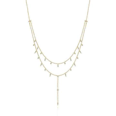 Gabriel & Co. Kaslique Yellow Gold Necklace (0.48 CTW)