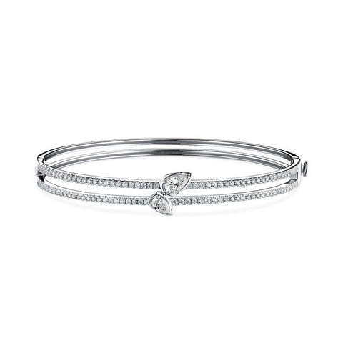 1.00 CTW Double Row Diamond Bangle