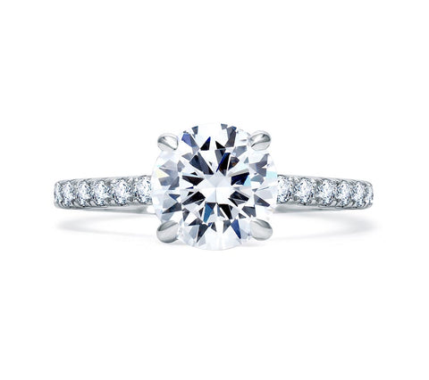 A.JAFFE Classics Round Diamond Engagement Ring Setting (0.33 ctw)