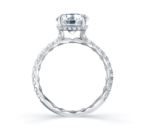 A.JAFFE Classics Round Diamond Engagement Ring Setting (0.43 ctw)