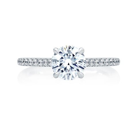 A.JAFFE Classics Round Diamond Engagement Ring Setting (0.24 ctw)