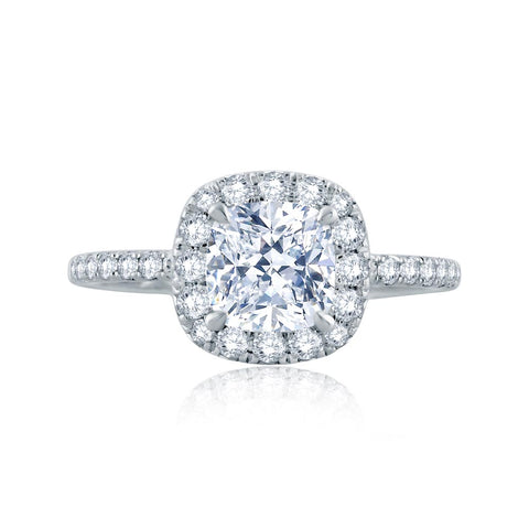 A.JAFFE Classics Cushion Diamond Engagement Ring Setting (0.56 ctw)