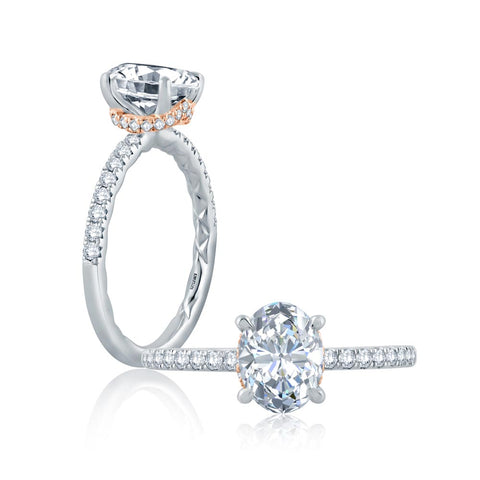 A.JAFFE Classics Oval Diamond Engagement Ring Setting (0.29 ctw)