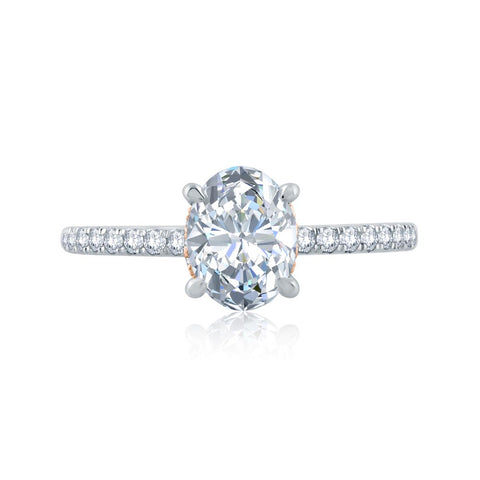 A.JAFFE Classics Oval Diamond Engagement Ring Setting (0.29 ctw)