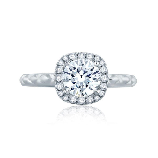 A.JAFFE Metropolitain Round Diamond Engagement Ring Setting (0.16 ctw)